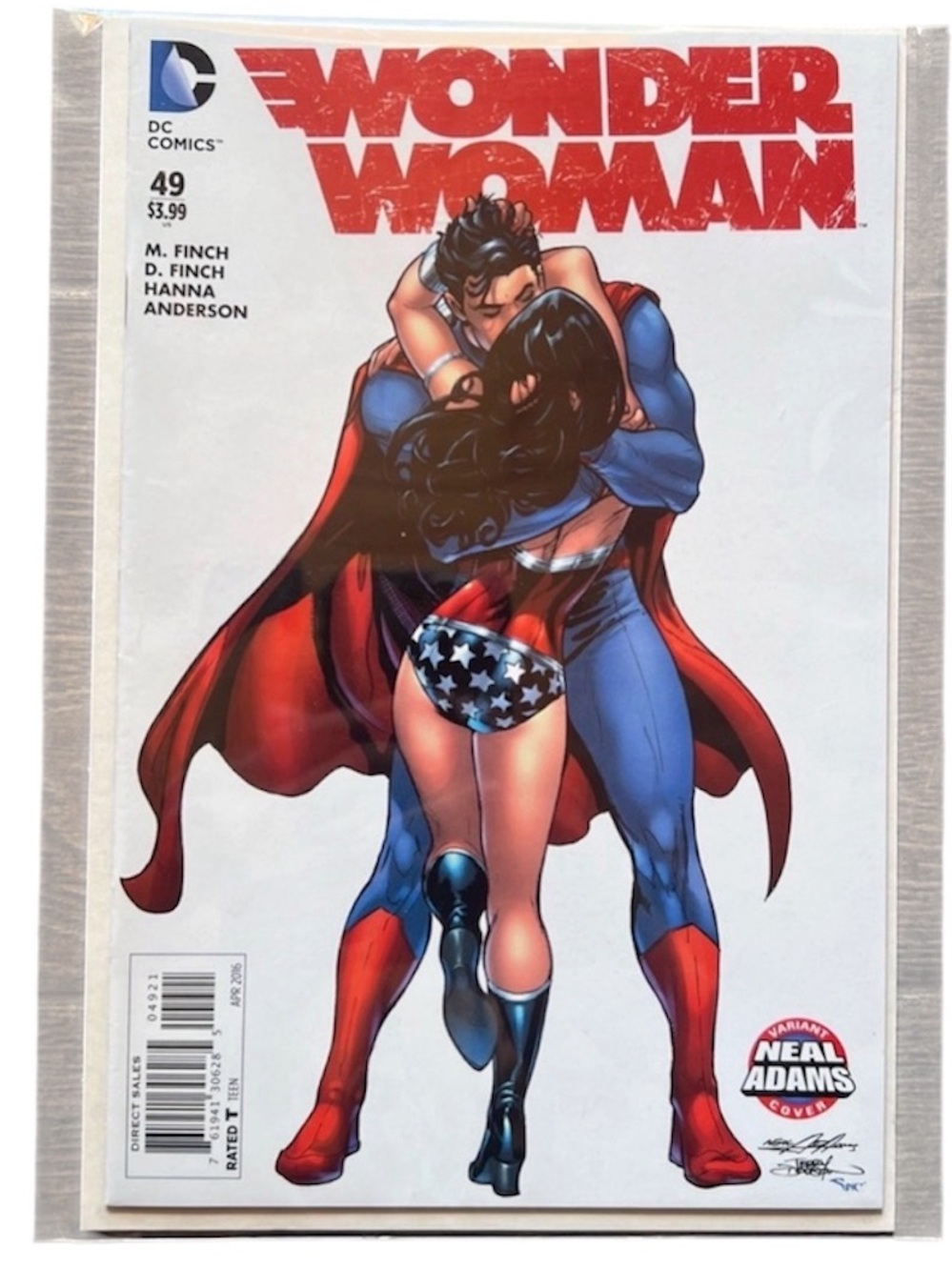 Wonder Woman #49 Neal Adams Variant Cover DC Comics 2016 Bagged & Boarded
